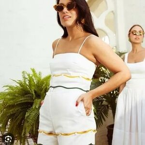 NWT Antonio Melani x The Nat Note White Silvie Scallop Top 
Sz 14